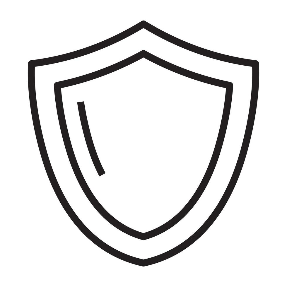 Protection shield line icon. vector