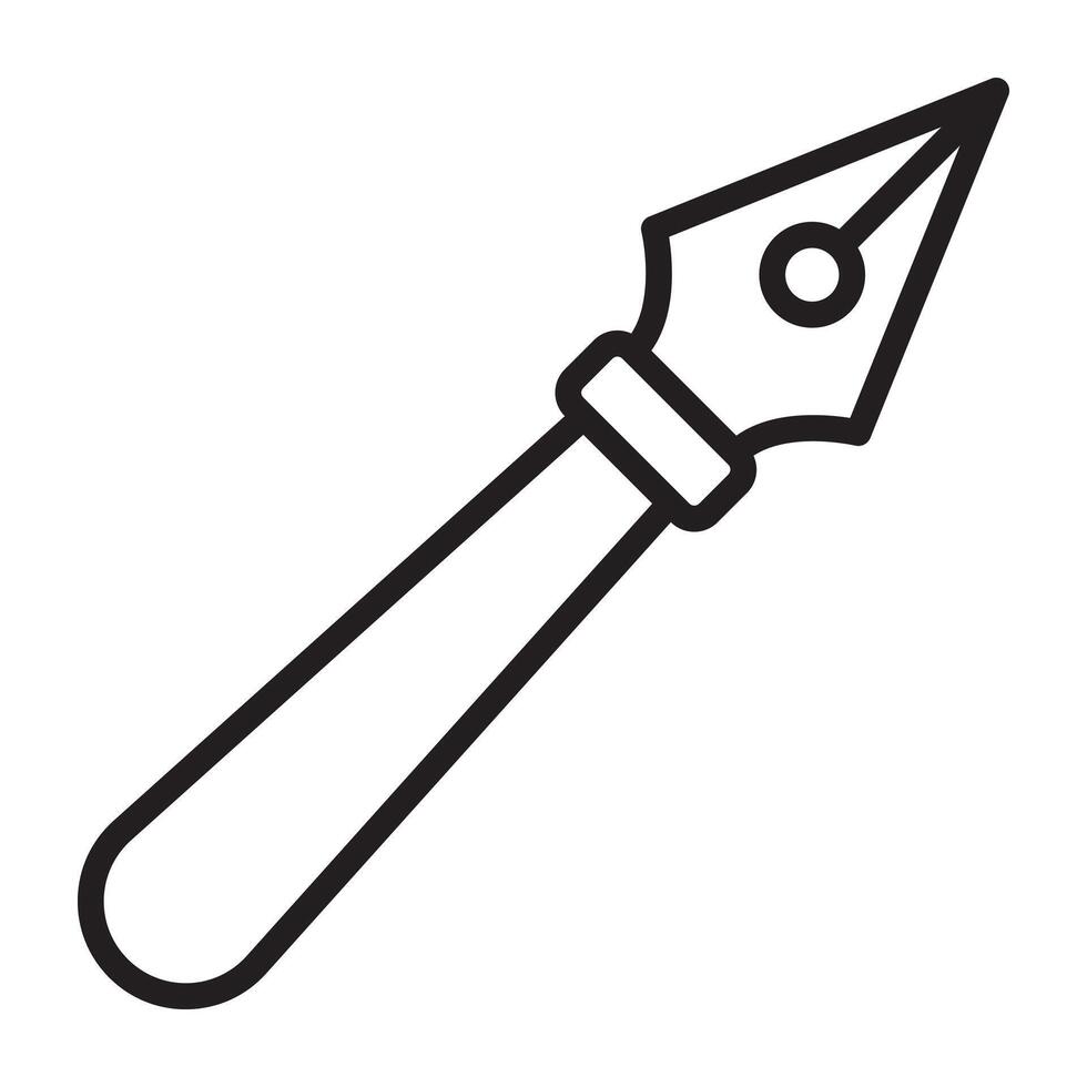 ink pen line icon. vector
