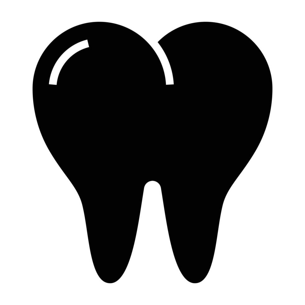 tooth black icon. vector
