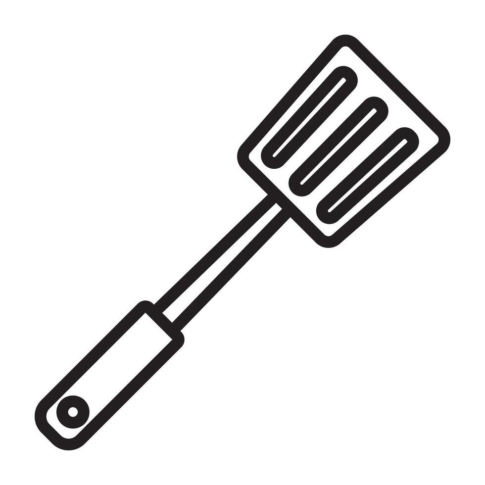 spatula line icon. vector