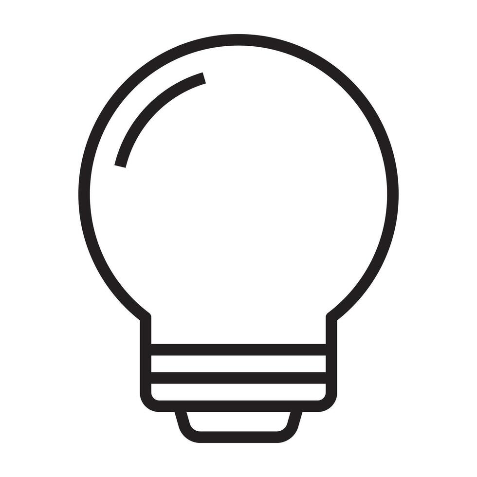light bulb line icon. vector