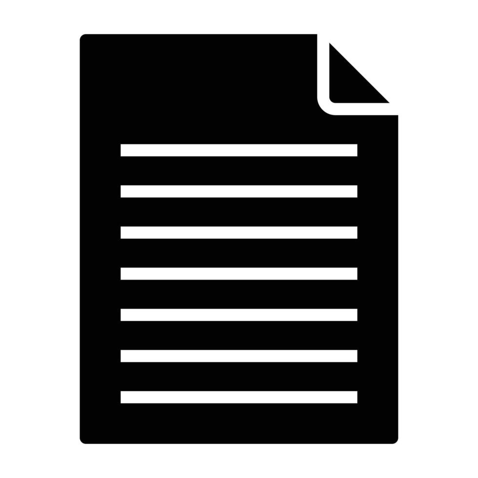 document black icon. vector