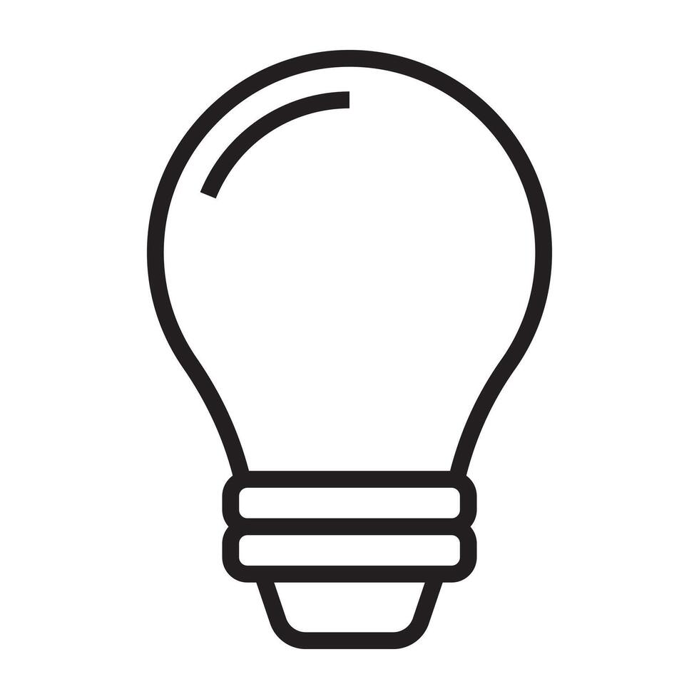 light bulb line icon. vector
