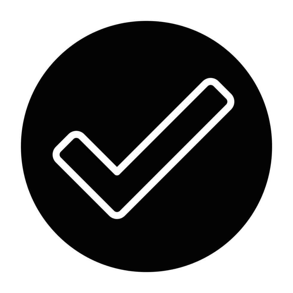Check mark icon. vector
