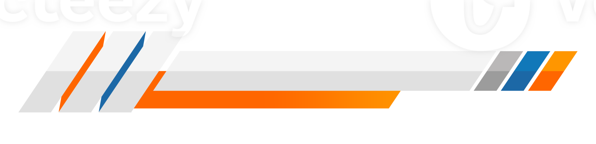Stylish and elegant orange blue geometric lower third banner template png