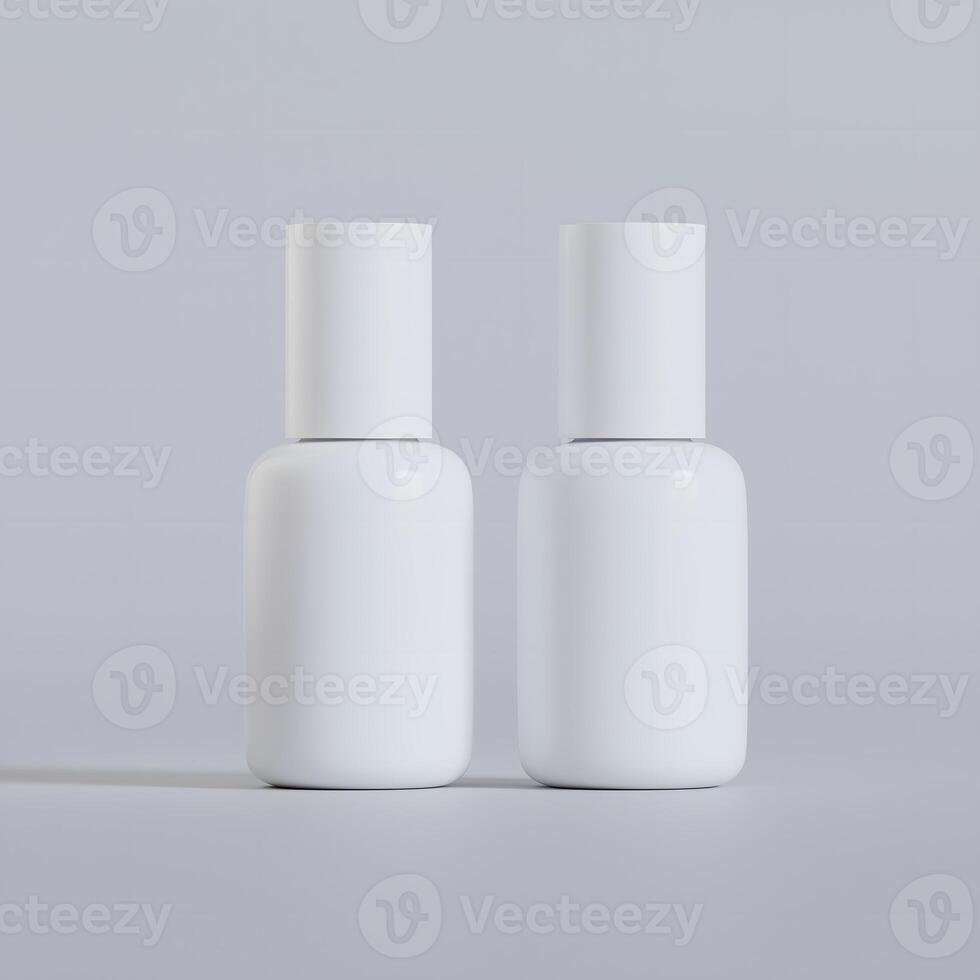 cosmetic bottle on a white background photo