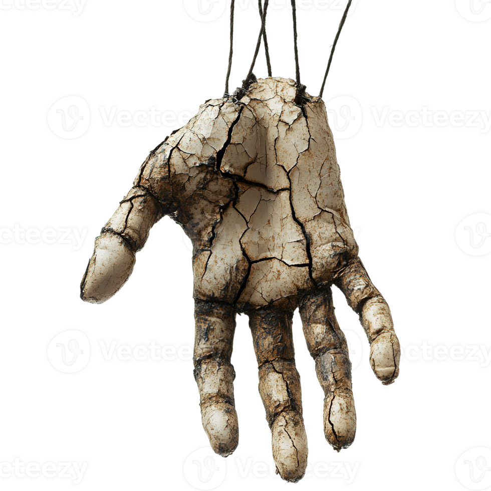 Hand with a string attached to it, looking like it's about to be pulled png