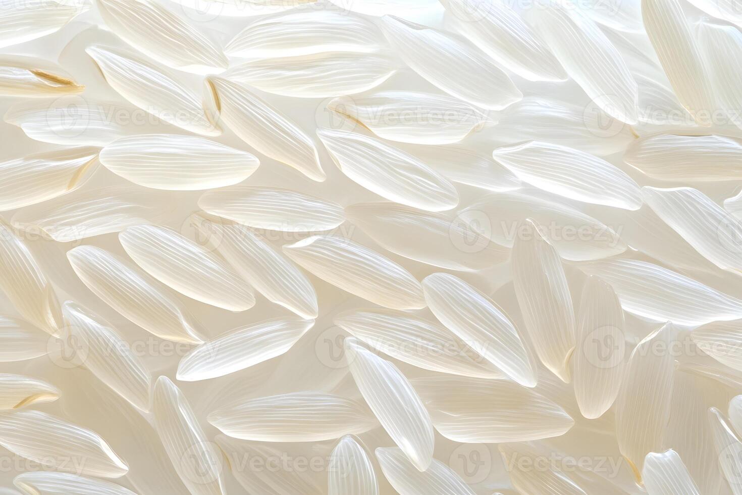 Macro Shot of White Rice Grains with Detailed Texture photo