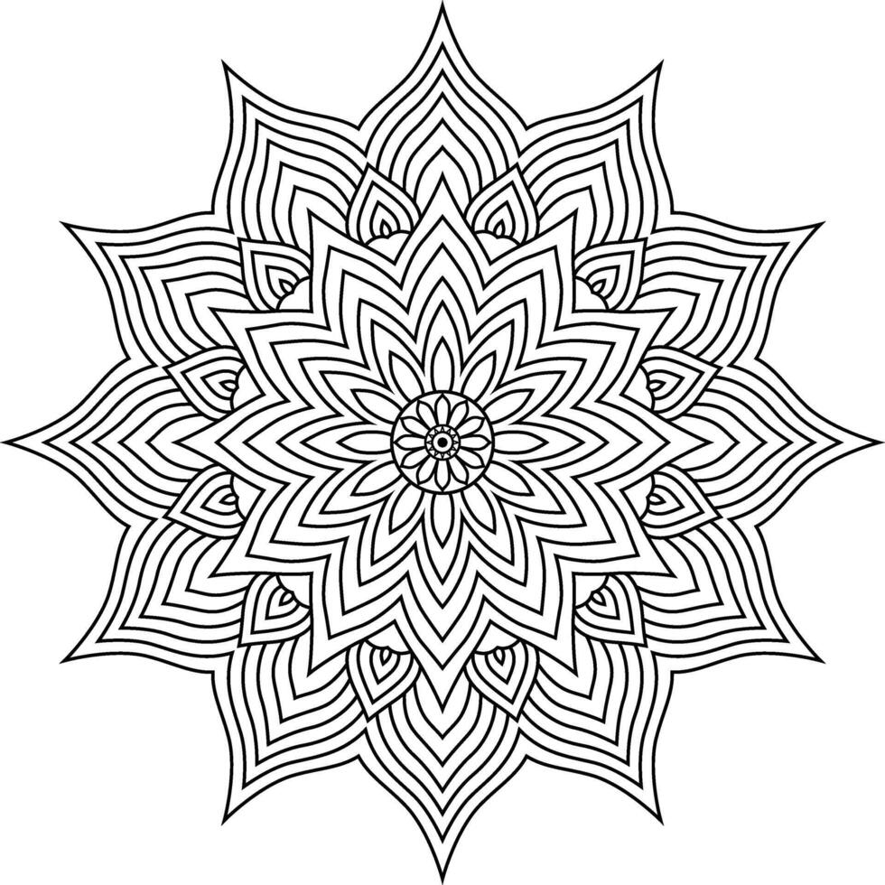 abstract mandala pattern. Mandala Coloring book line art illustration vector
