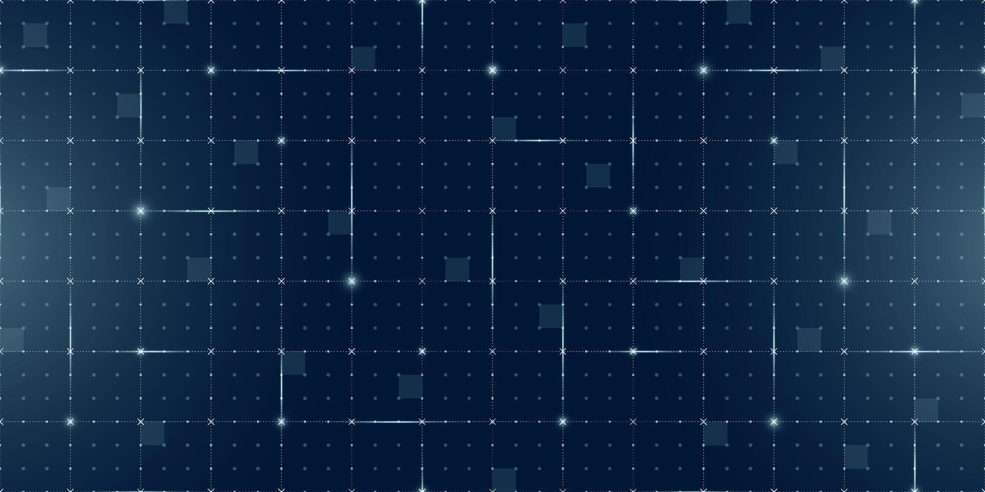 VR HUD futuristic cross shaped grid interface. Seamless intersecting lines head up display pattern. Digital UI mesh cyber screen. Hi tech GUI visor. Dark blue FUI sci fi theme for digital dashboard vector