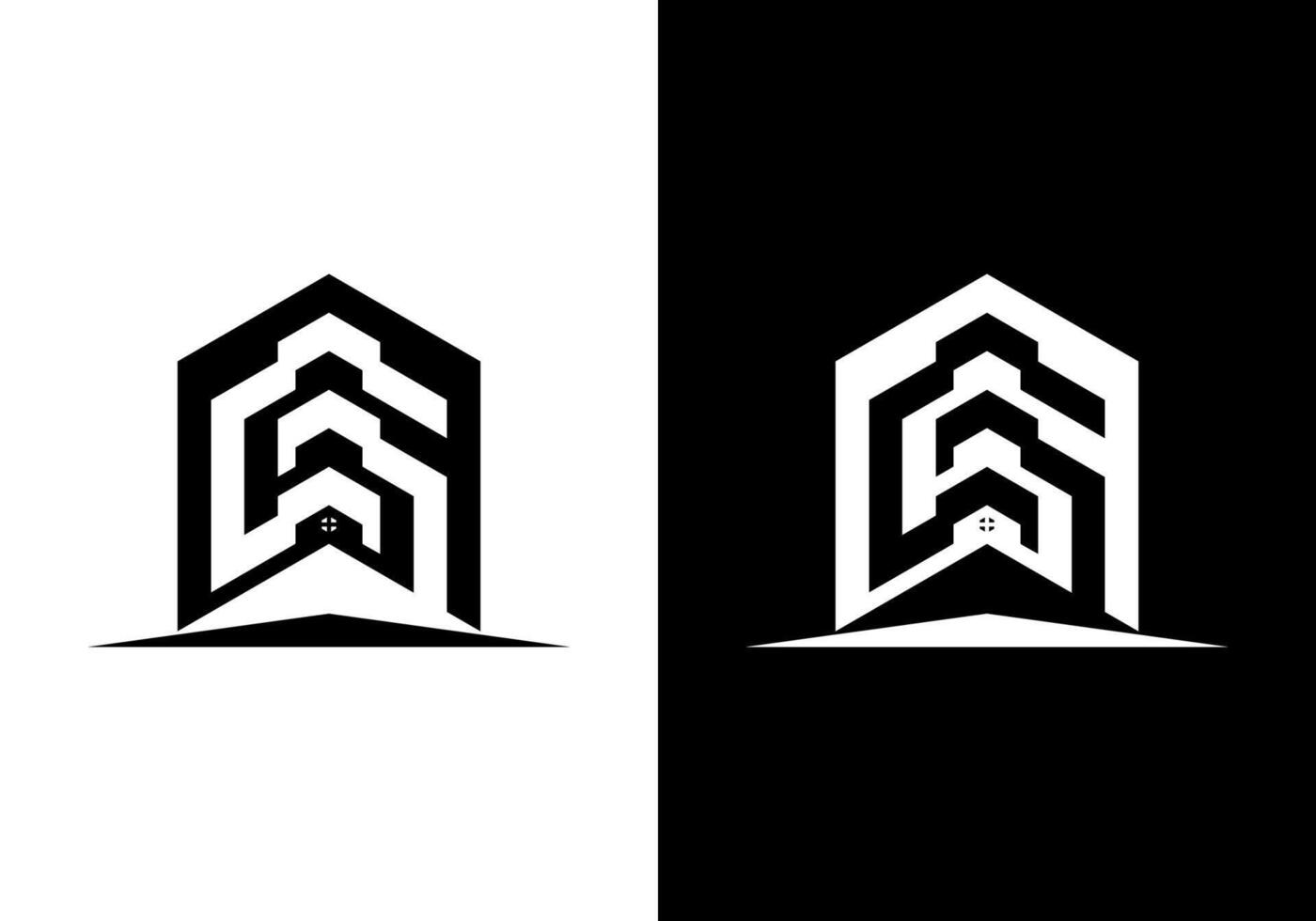 An apartment building that forms a labyrinth. vector