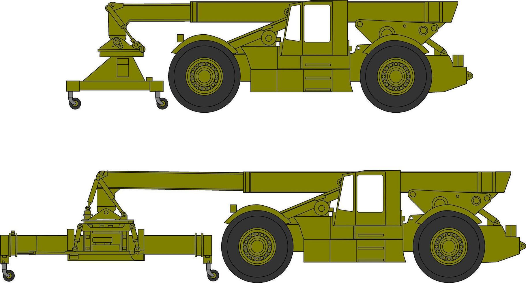 Two different types of military vehicles vector