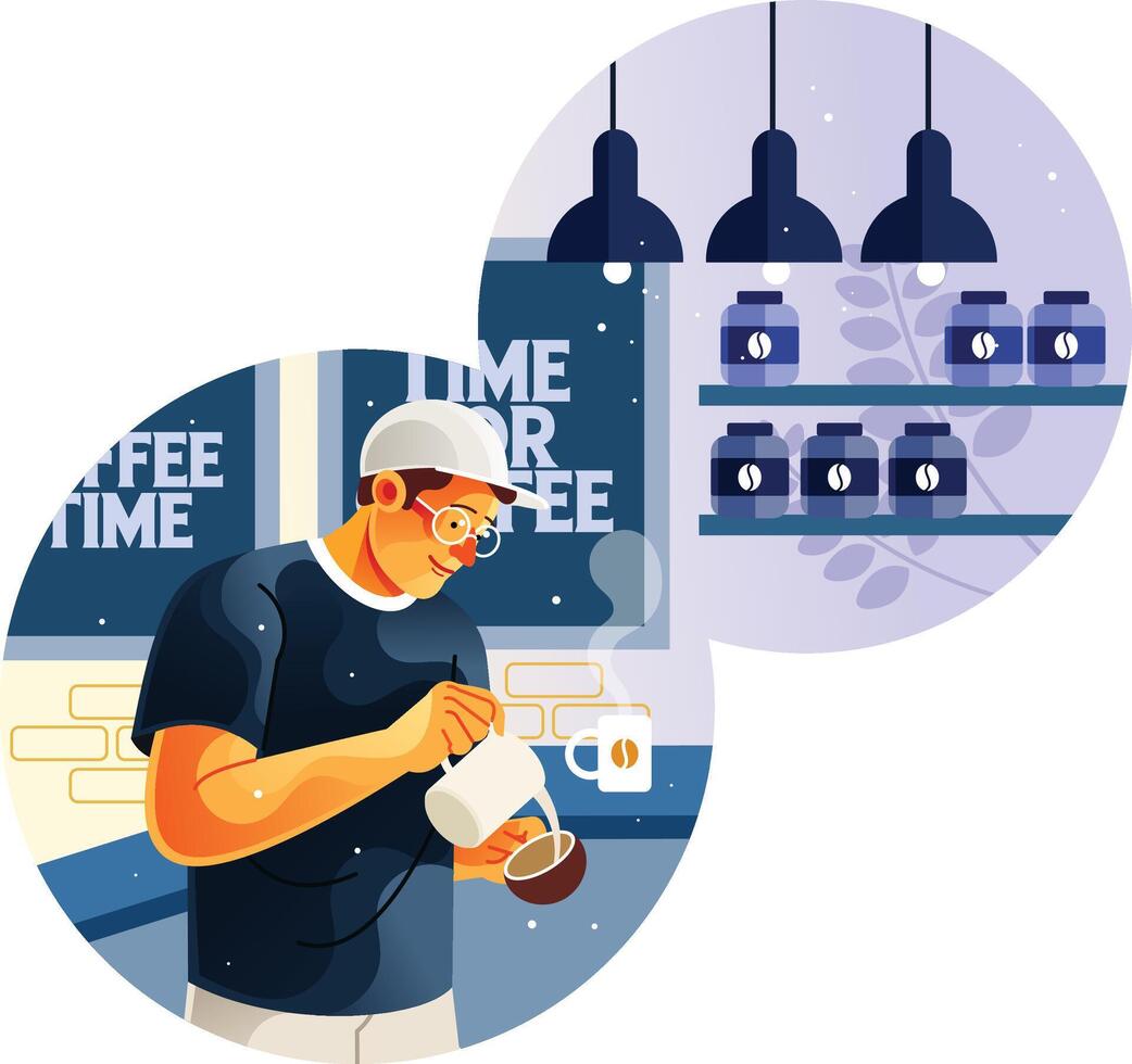 International Coffee Day for Barista vector