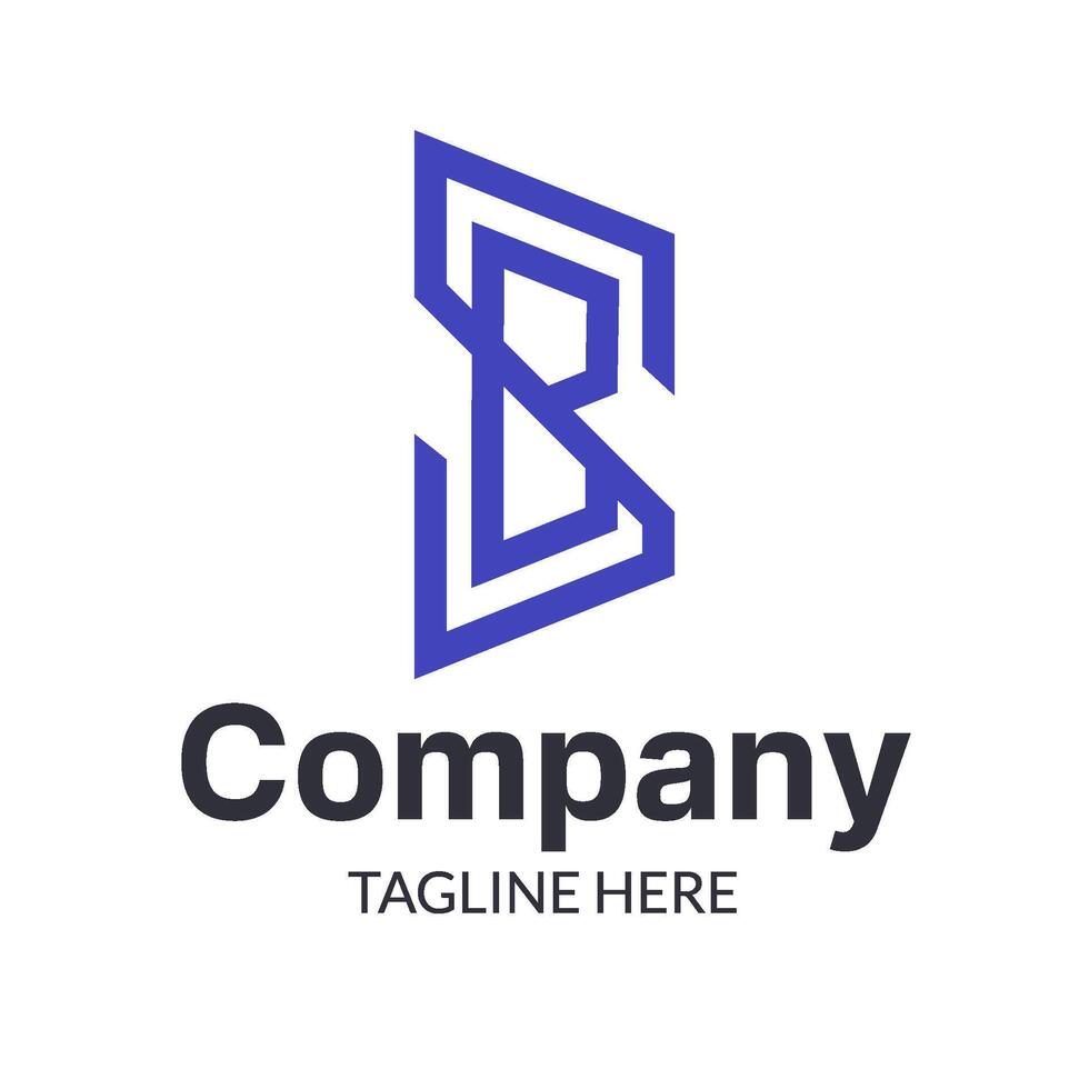 SB or BS simple monogram logo vector