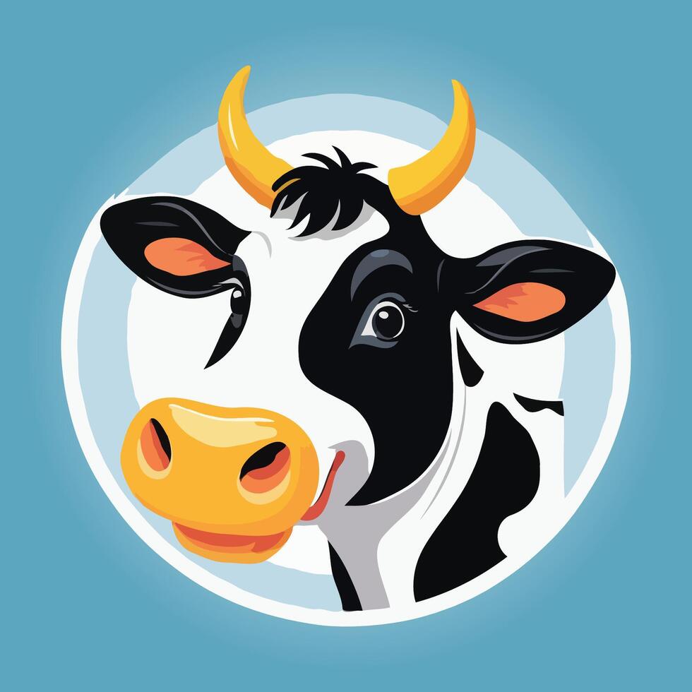 Cute Cartoon cow vector