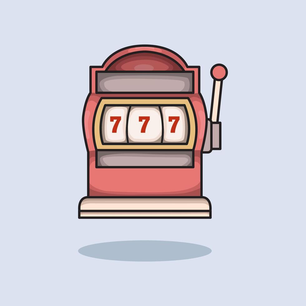 Slot Machine. Jackpot Machine. Slot Machine Jackpot Cartoon design illustration and icon for website, digital and print vector