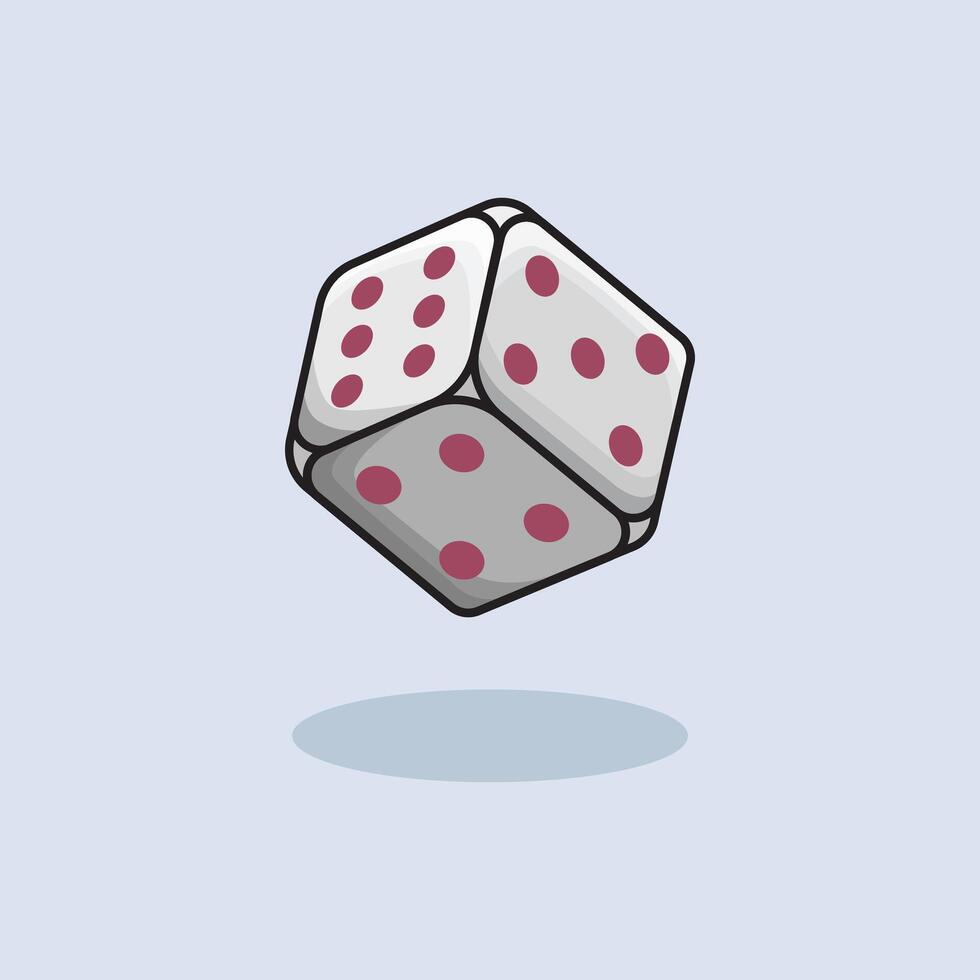 illustration Dice Cube. Casino Dice. Casino Dice Cube Cartoon design illustration and icon for website, digital and print vector