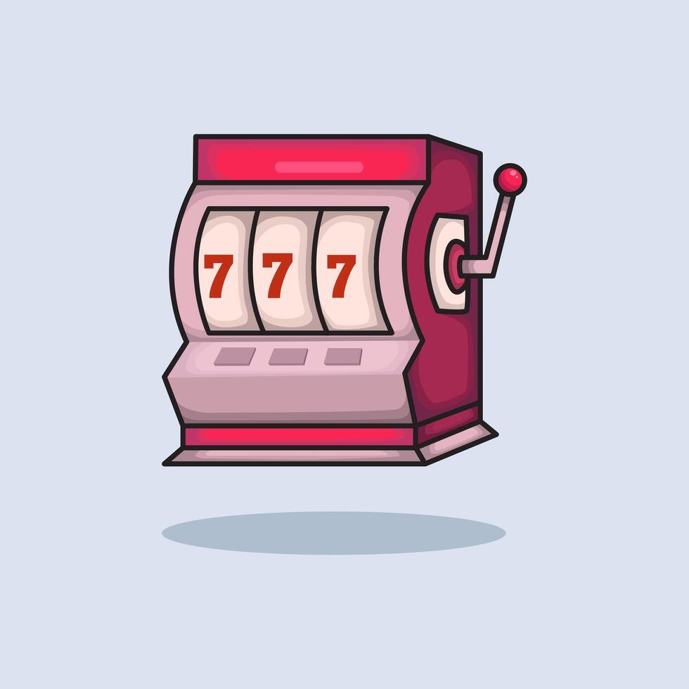illustration Slot Machine. Jackpot Machine. Slot Machine Jackpot Cartoon design illustration and icon for website, digital and print vector