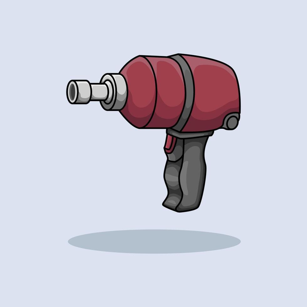 Impact Wrench Repair Tool design illustration and icon for website, digital and print vector