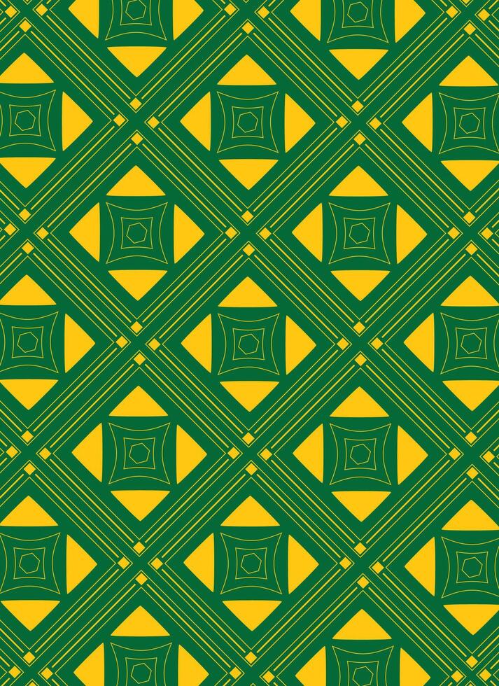background pattern with yellow pattern and green background. vector