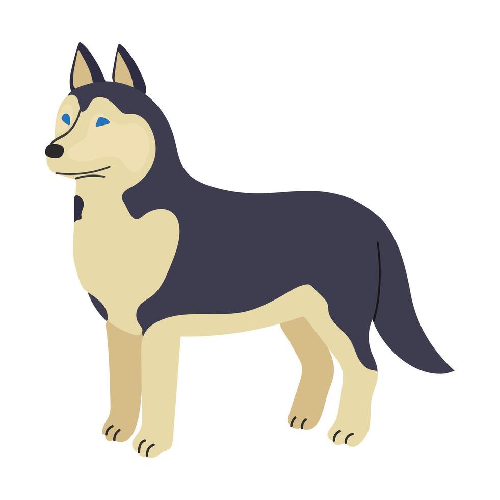 Alaskan husky icon clipart avatar logotype isolated illustration vector