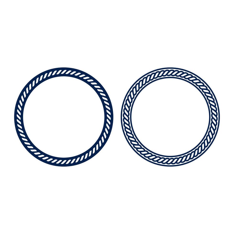 Modern circular illustration of rope variation design icon vector