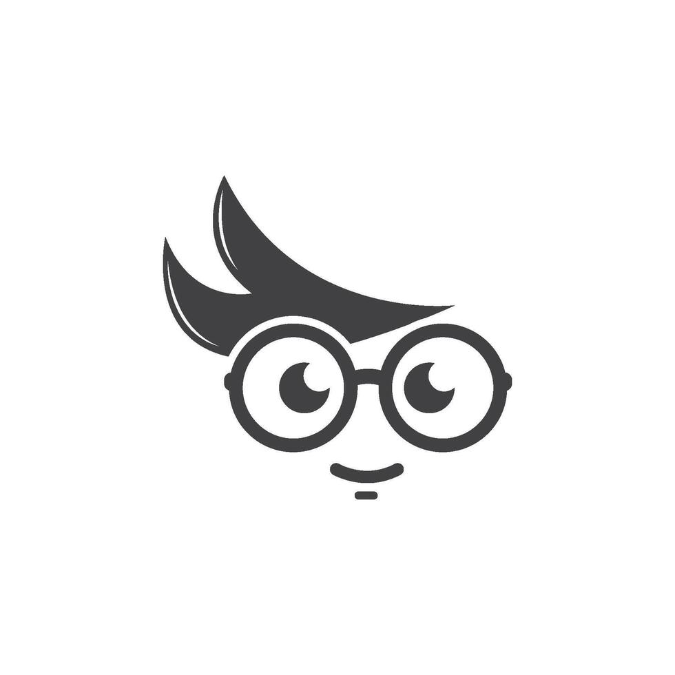 geek boy icon illustration design vector