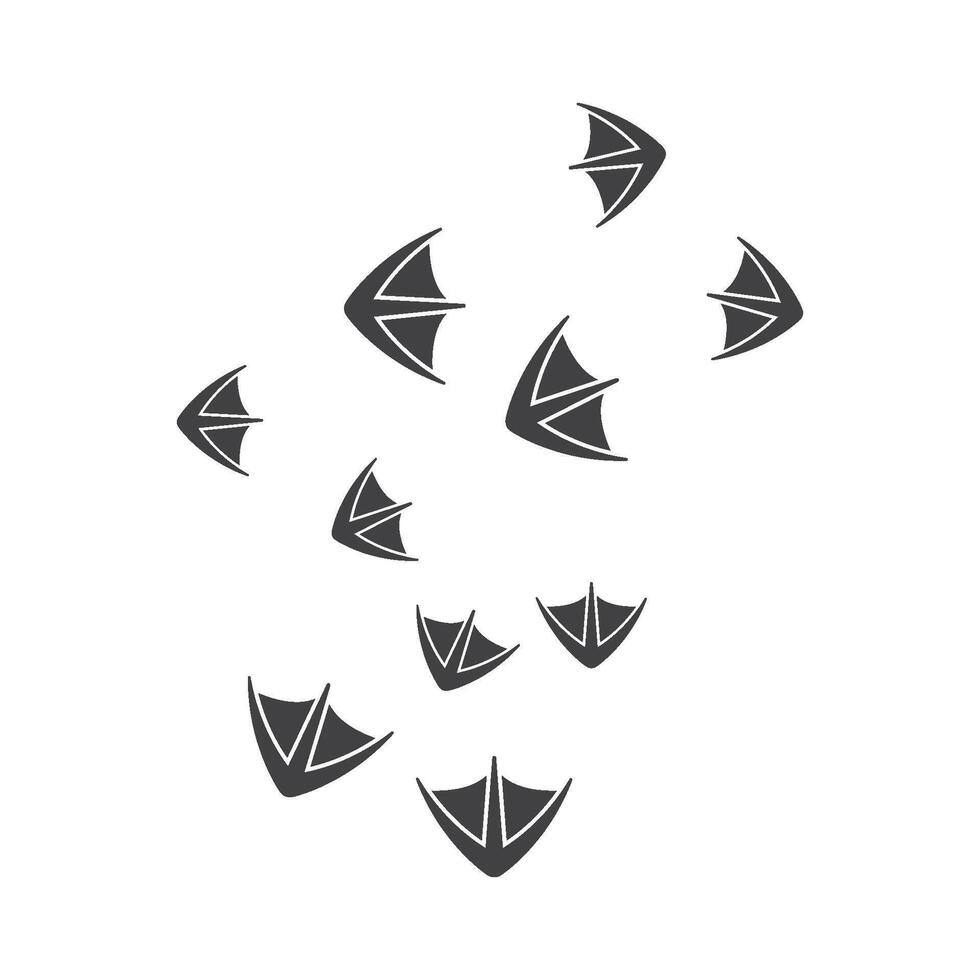 print of duck foot illustration design vector