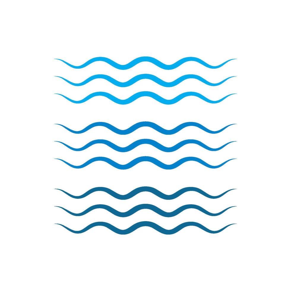 Water Wave symbol and icon Logo Template vector