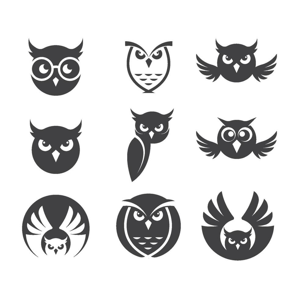 owl icon illustration vector