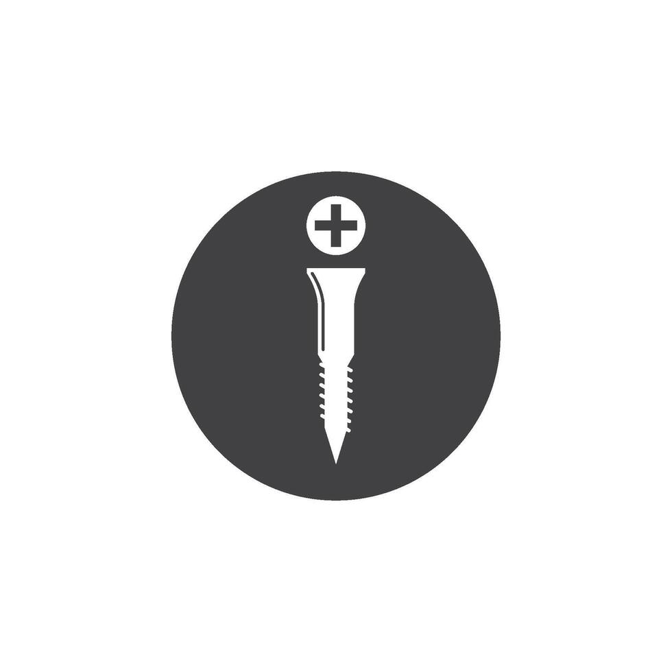 nut and screw icon illustration design vector