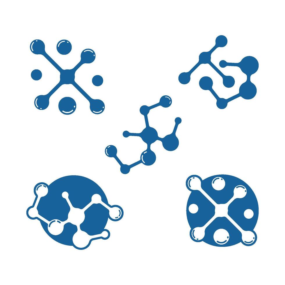 molecule logo illustration design vector
