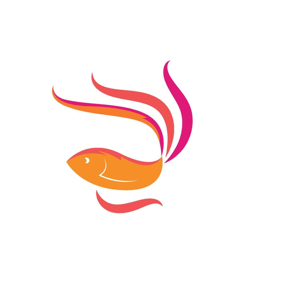 betta fish icon illustration design vector