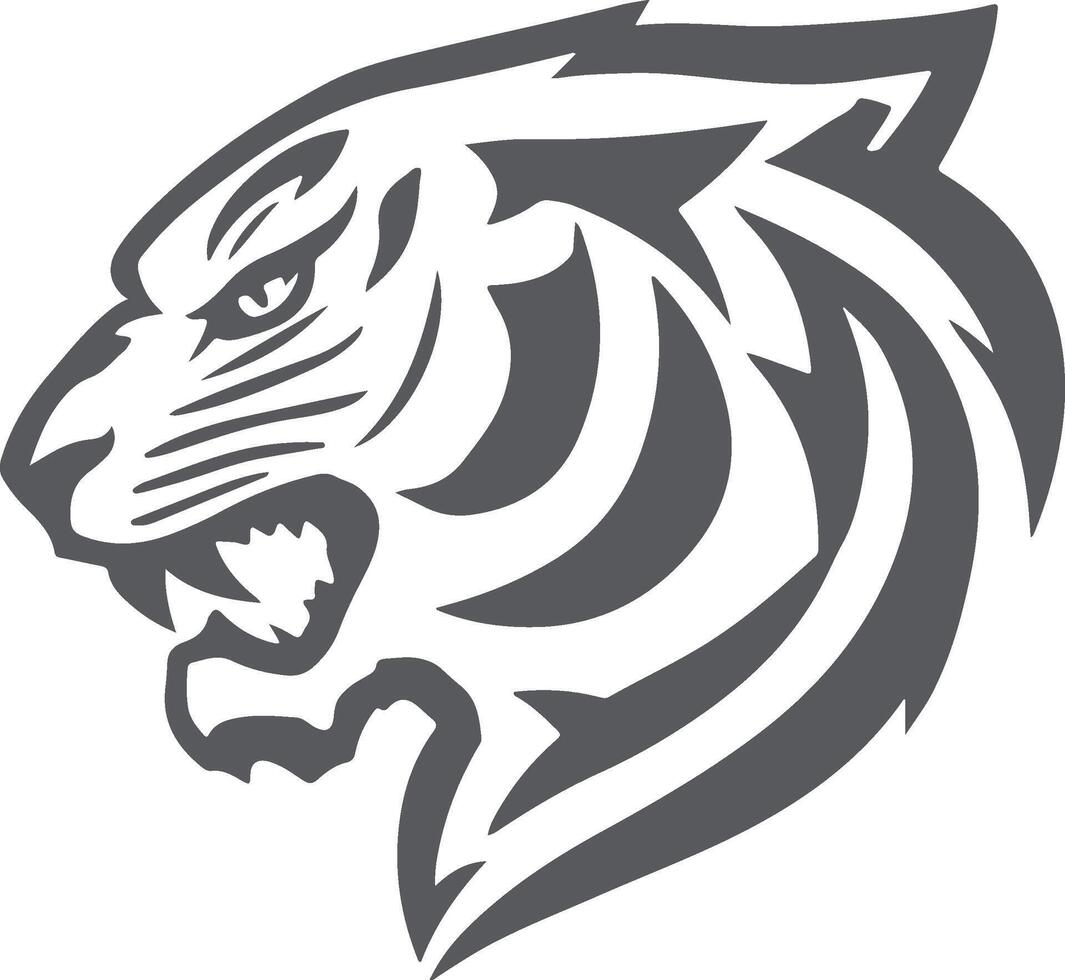 The Tiger minimalistic logo illustration vector