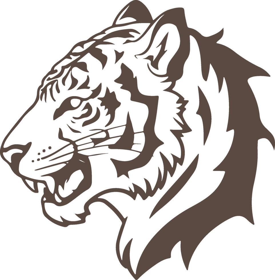 A Tiger minimalistic logo illustration vector