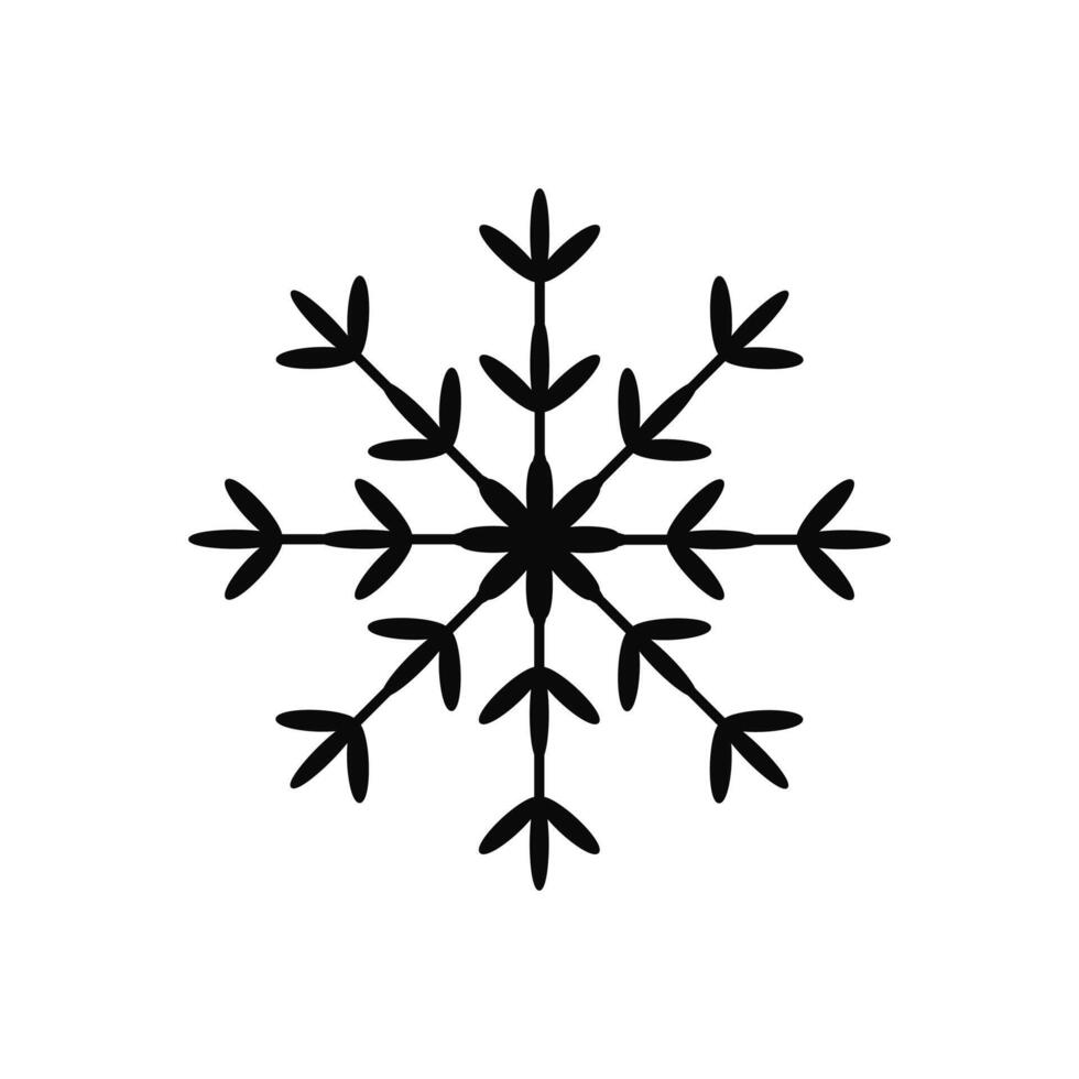 Snowflake icon isolated on a white background. Snow icon vector
