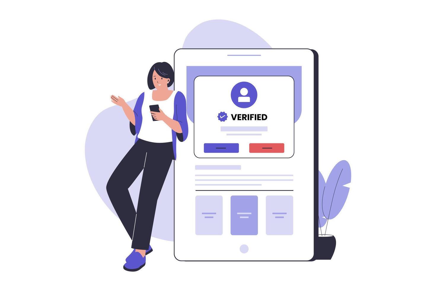 Account verified concept illustration vector