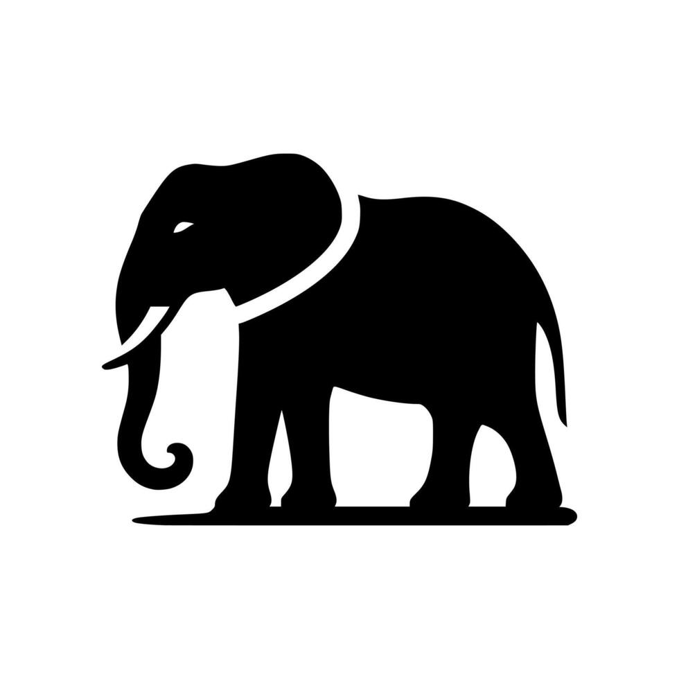 Abstract minimalist elephant logo ideal for various brands. vector