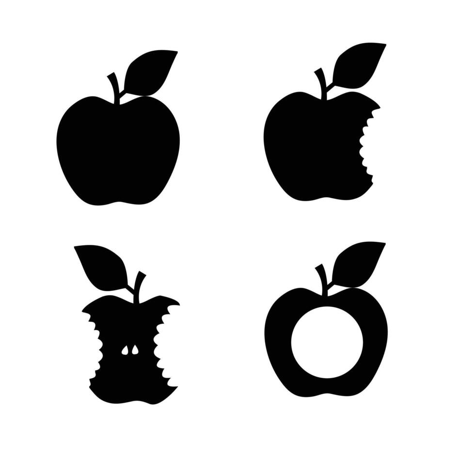 healthy apple icon logo vector