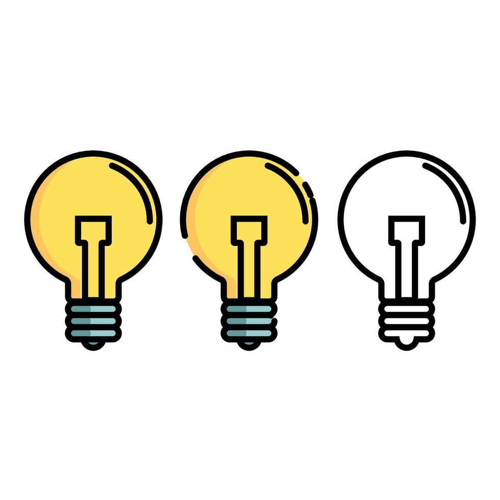 creative icon or lamp icon vector