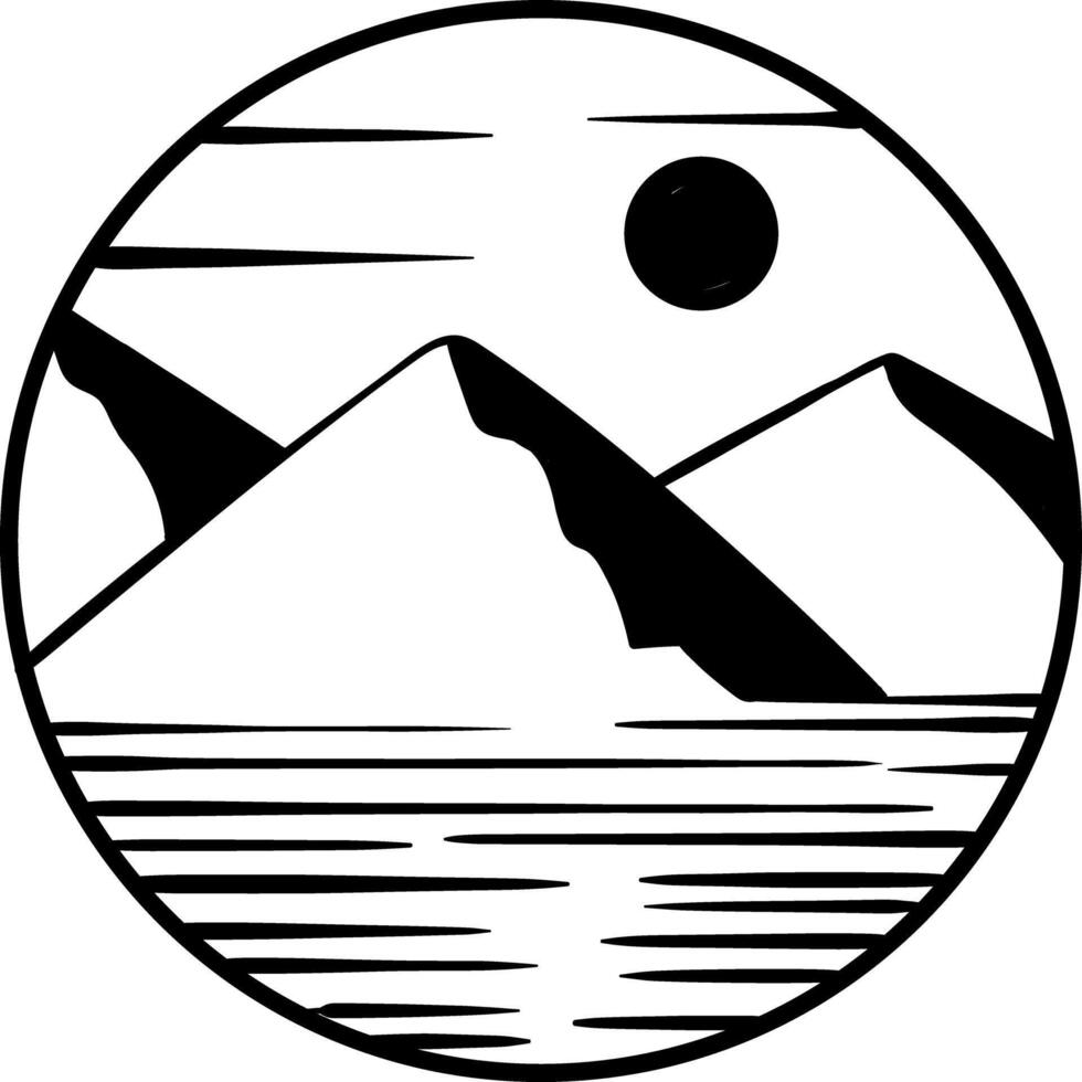 Circle Mountain Logo vector