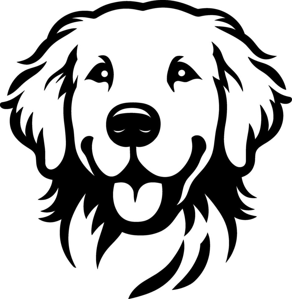 Golden retriever dog head decal vector