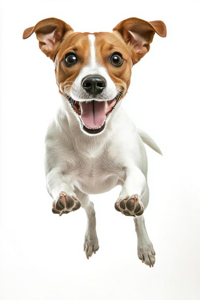 A joyful Belgian Malinois dog running towards the camera with enthusiasm in a bright space photo