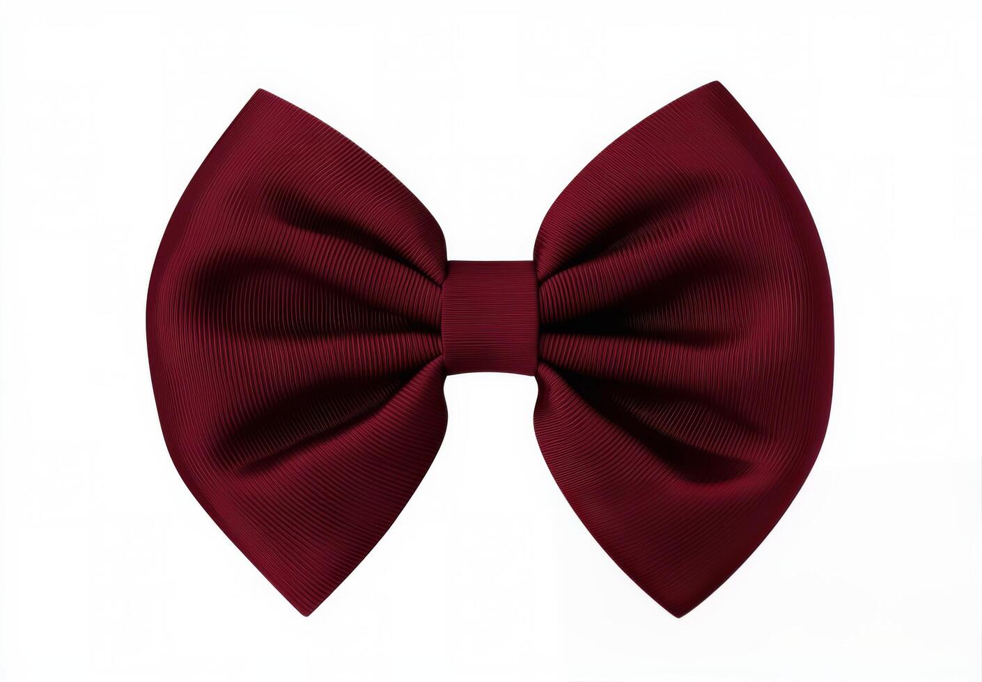 Elegant burgundy bowtie arranged neatly on a light background for formal wear styling photo