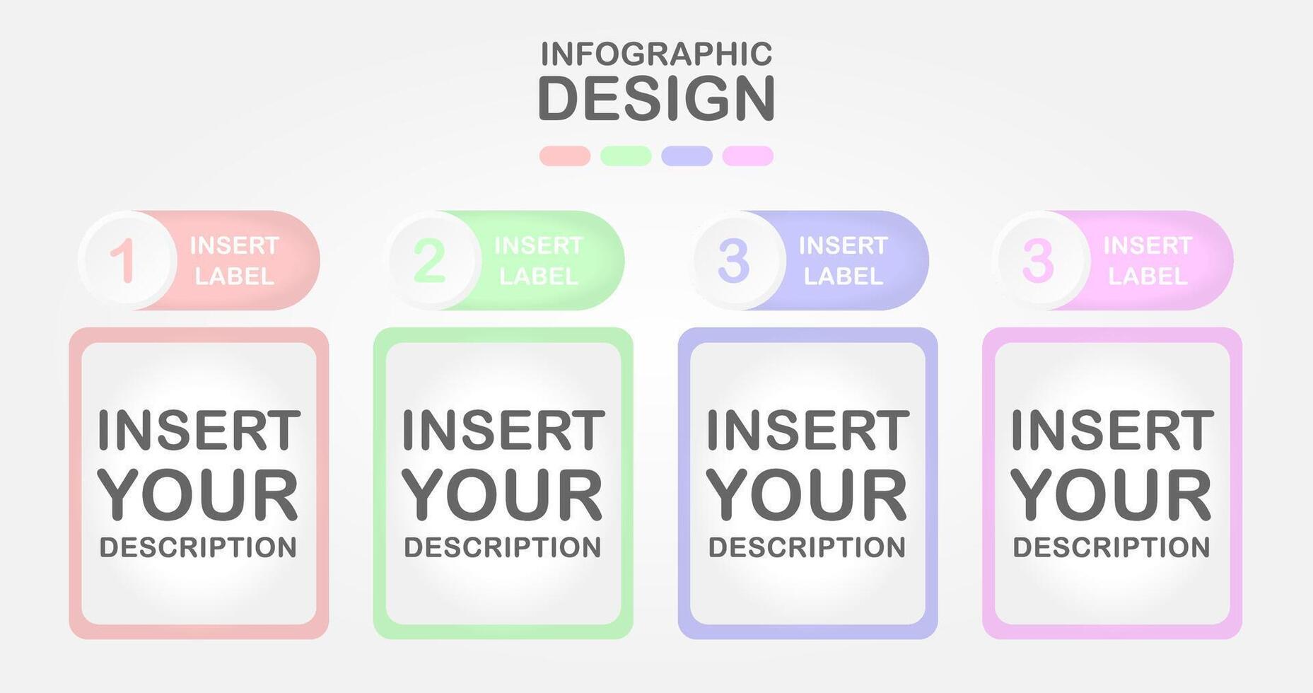 Square Boxes Infographic Design Presentation vector