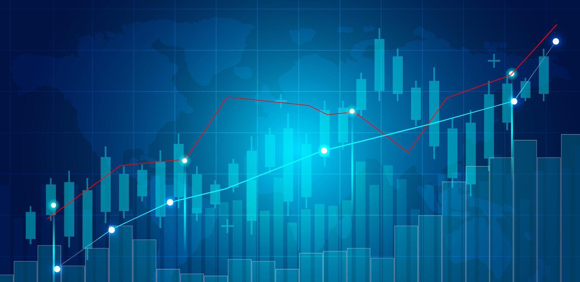 Trading backgrounds blue. Suitable for, trade forex, index, crypto, currency, and banking. Business vector