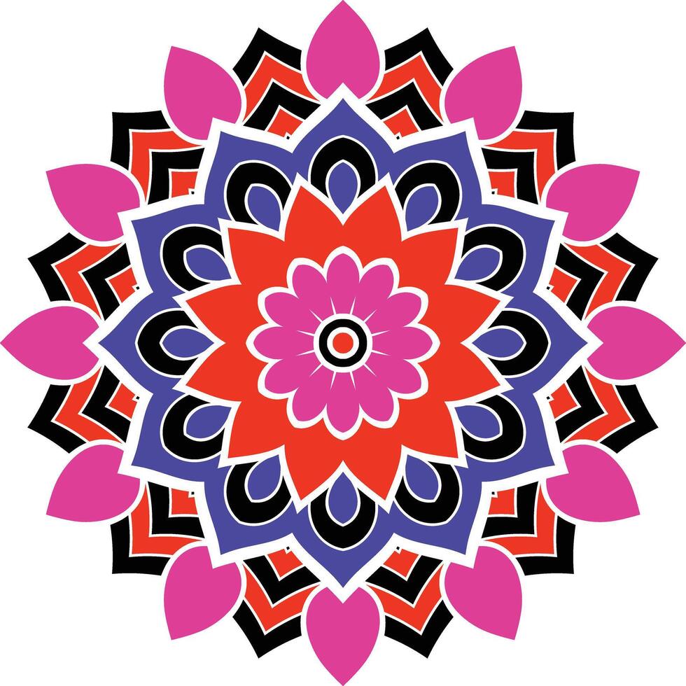 Mandala Pattern Design isolated on White Background vector
