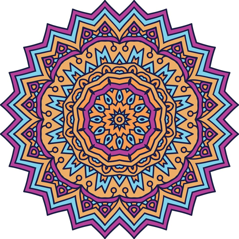 Decorative Colorful Mandala Pattern illustration vector