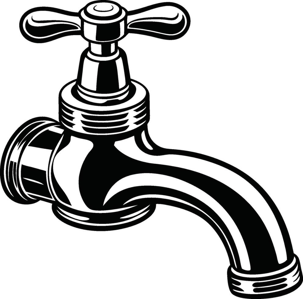 Faucet Silhouette Design Isolated vector