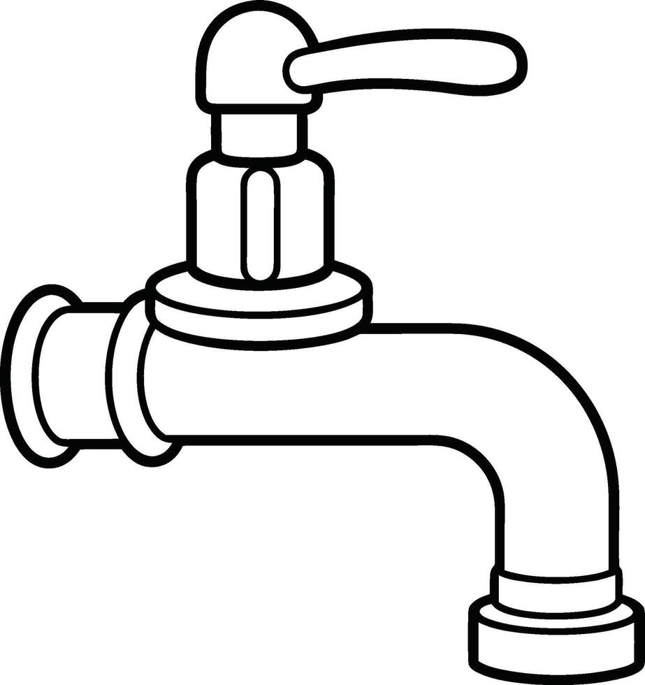 Minimalist Faucet Outlin vector